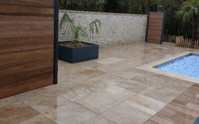 Terrasse : grès cérame sur plots et brise-vue composite sur Niort et alentours
